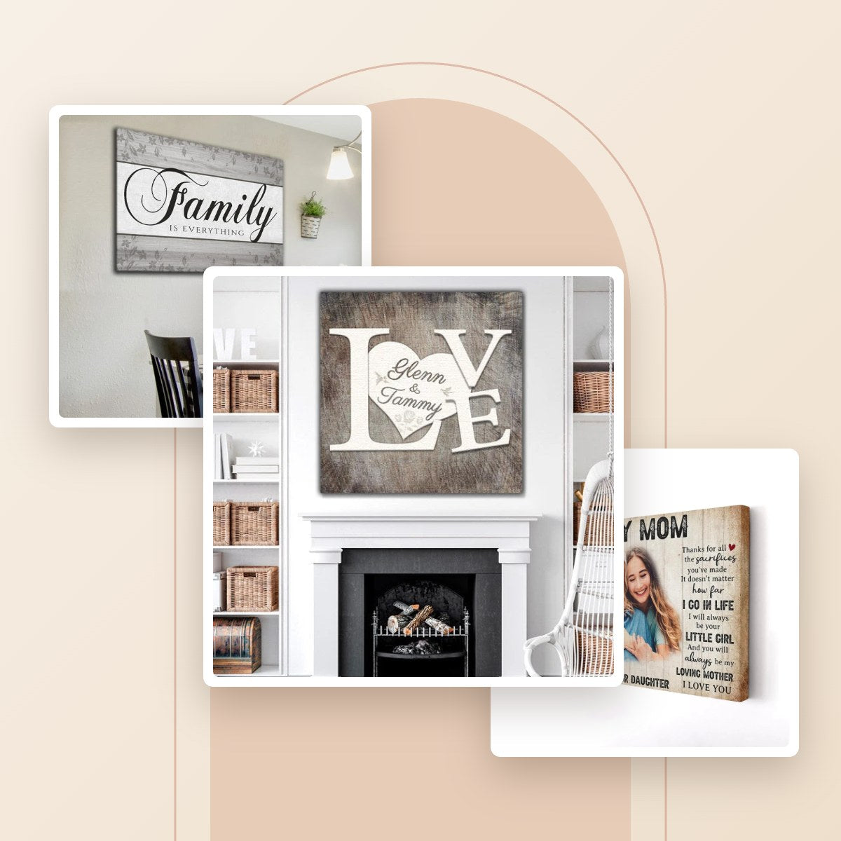 Personalized canvas wall art by Verosa House
