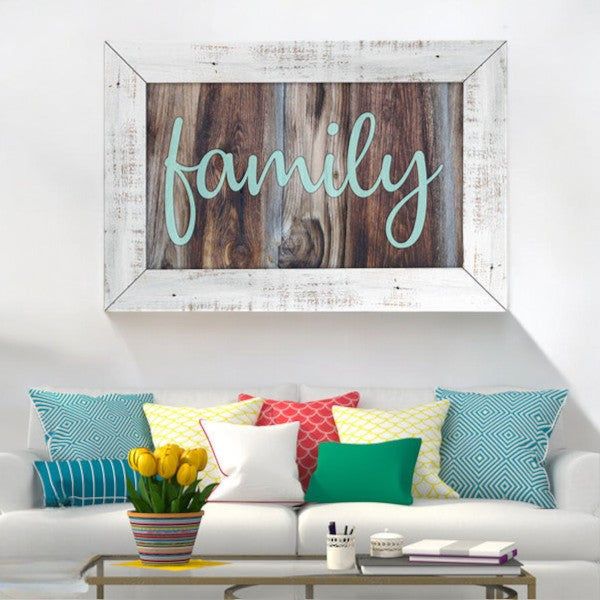 Family Wood Rustic Canvas Wall Art – Family Home Decor