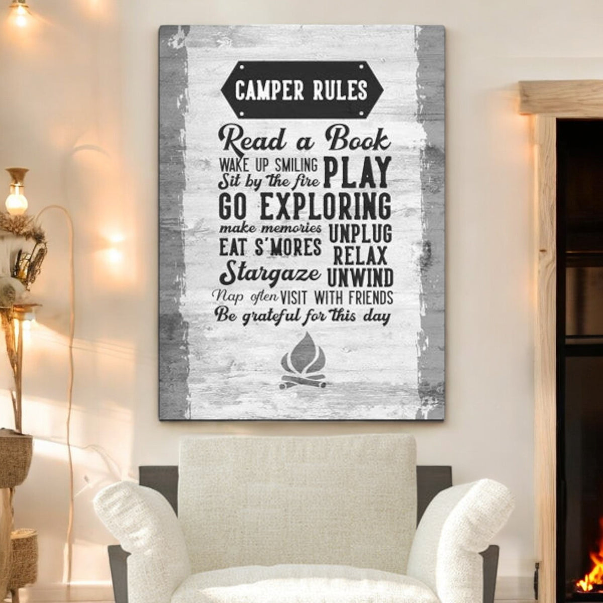 Camper Rules Canvas Wall Art – RV Camper Decor