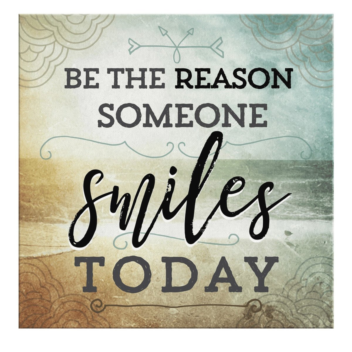 Be The Reason Someone Smiles Today Canvas Wall Art – Inspirational Wall Decor