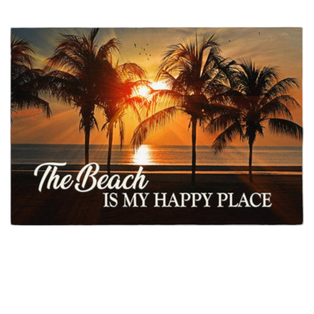 The Beach - My Happy Place Canvas Wall Art – Beach House Decor