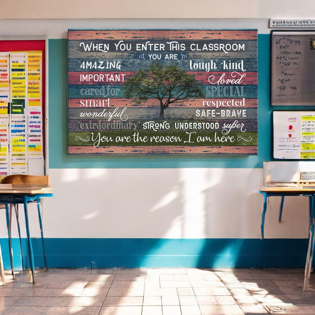 When You Enter This Classroom Canvas Wall Art – Teacher Gift