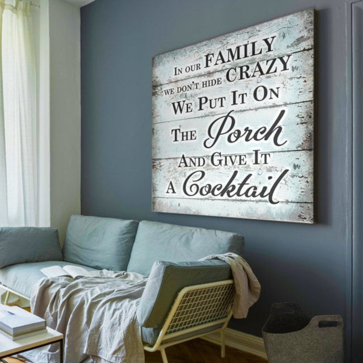 In Our Family - We Don't Hide Crazy Canvas Wall Art – Family Home Decor