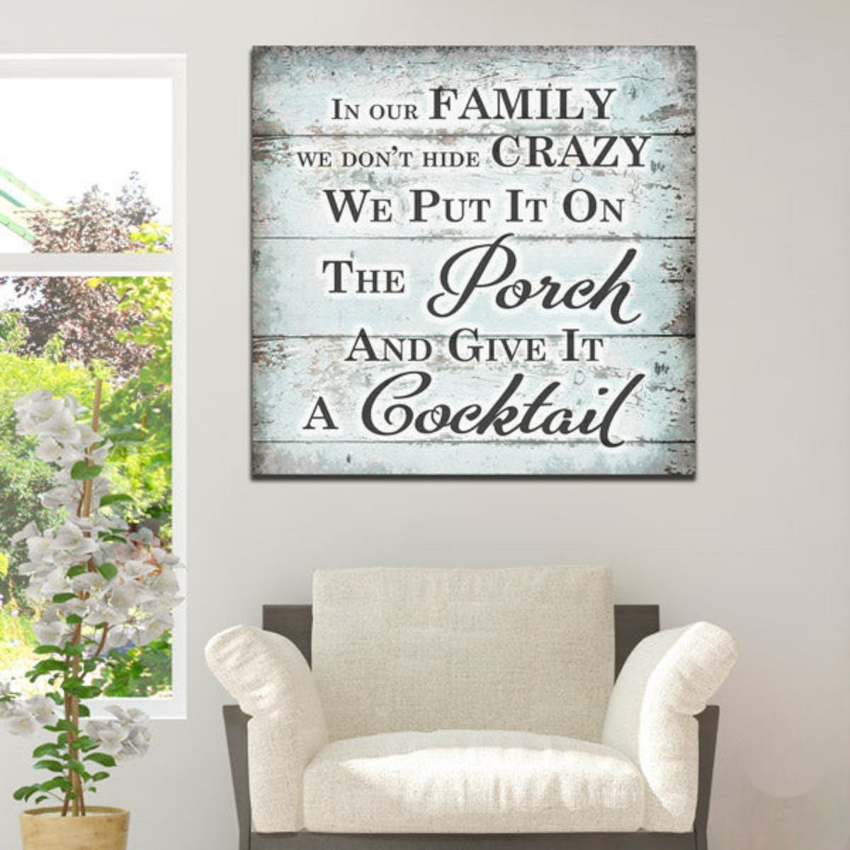 In Our Family - We Don't Hide Crazy Canvas Wall Art – Family Home Decor