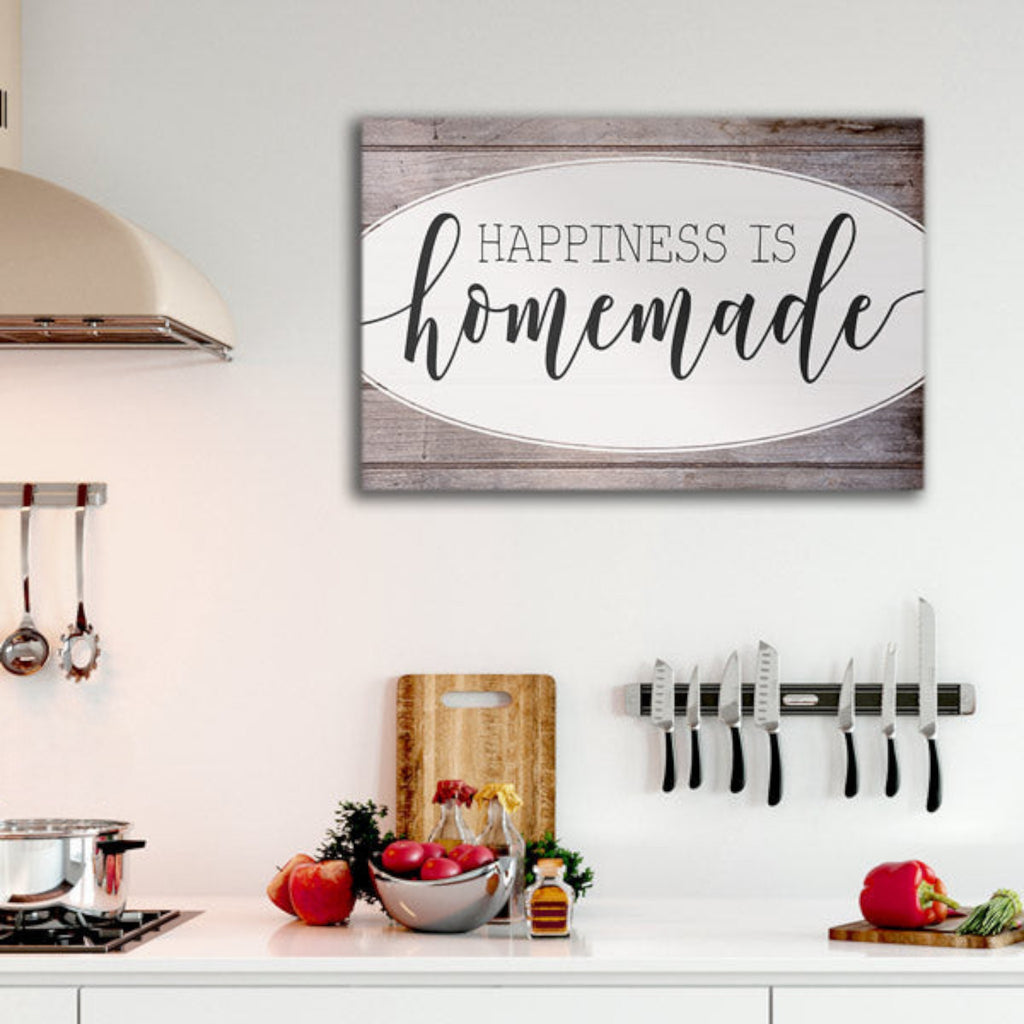 Happiness Is Homemade Canvas Wall Art – Kitchen Wall Decor