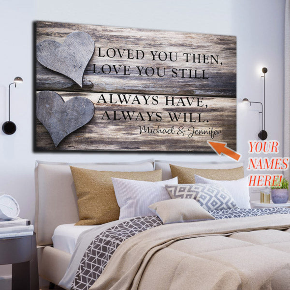 Personalized Loved You Always Canvas Wall Art – Couple Gift
