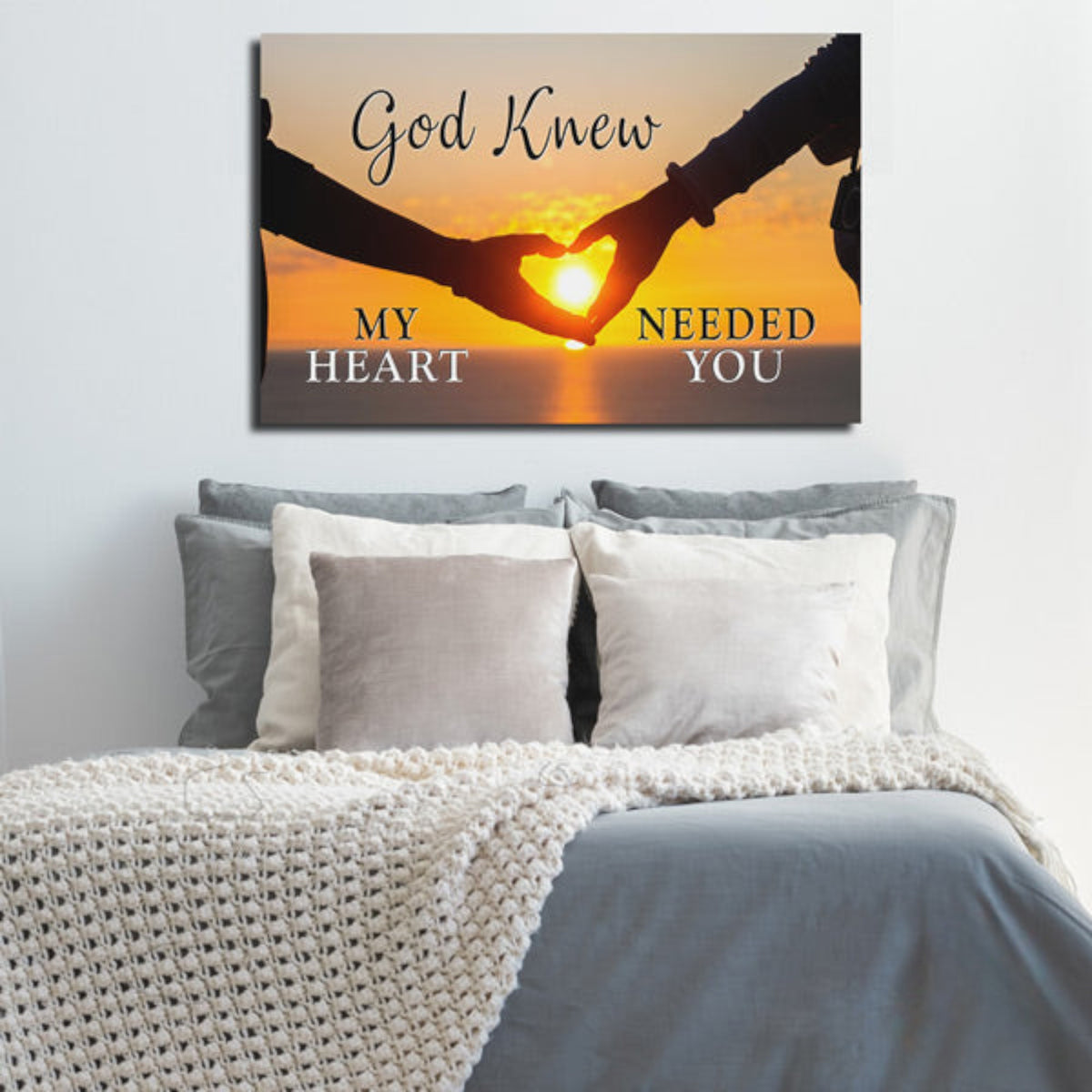 God Knew Needed You Canvas Wall Art – Christian Wall Decor