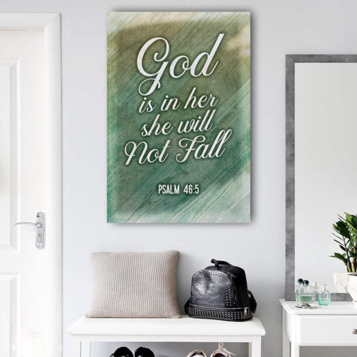 God Is Within Her Canvas Wall Art – Christian Wall Decor