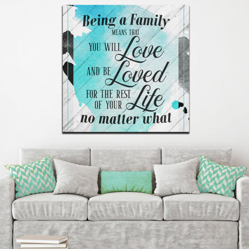 Being A Family Canvas Wall Art – Family Home Decor