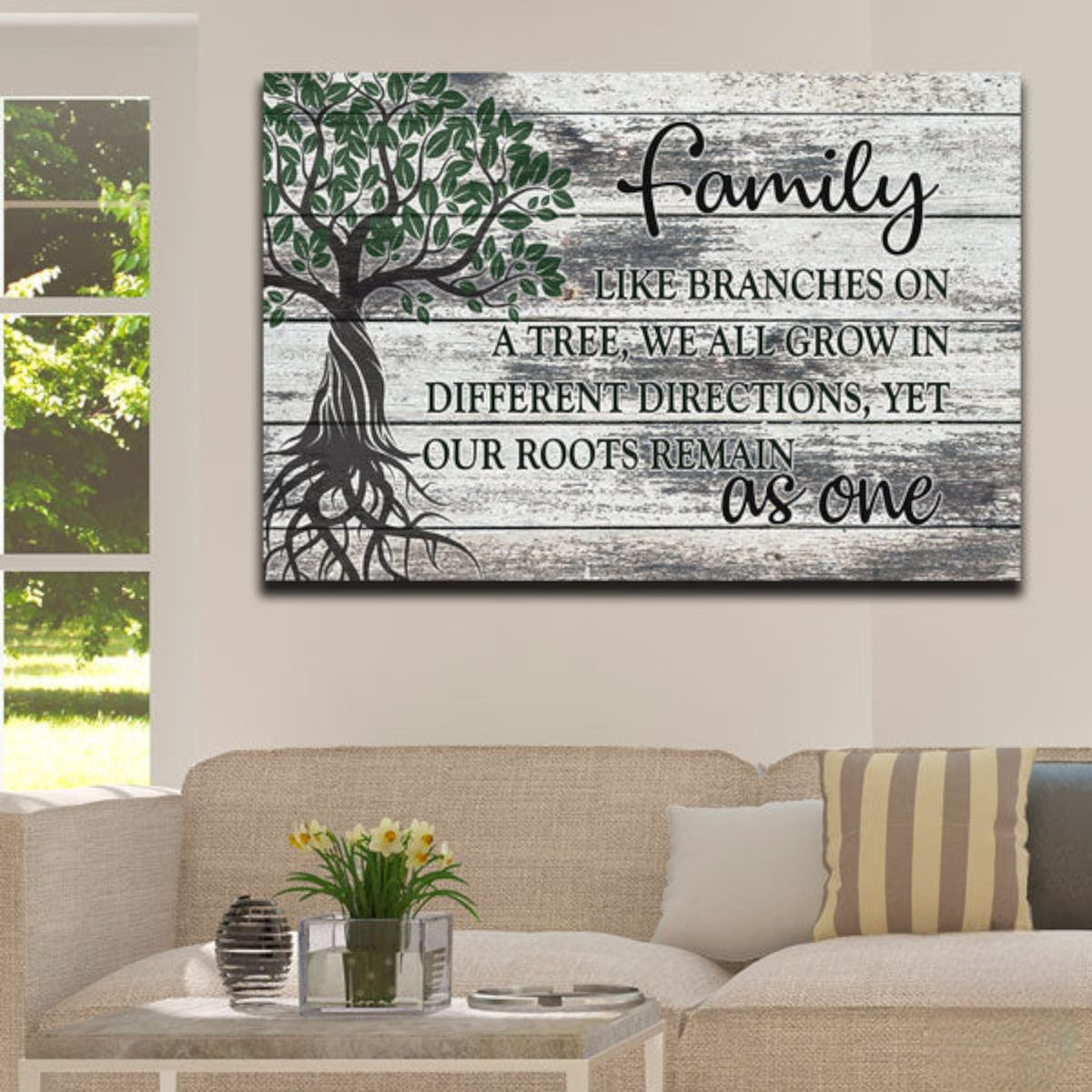 Family Tree - Roots As One Canvas Wall Art – Family Home Decor