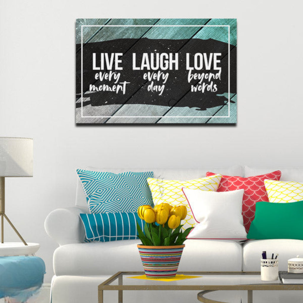Live Laugh Love Canvas Wall Art – Living Room Decor