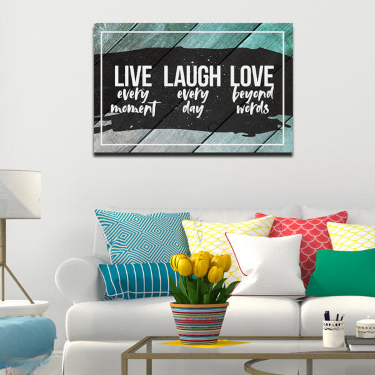 Live Laugh Love Canvas Wall Art – Living Room Decor