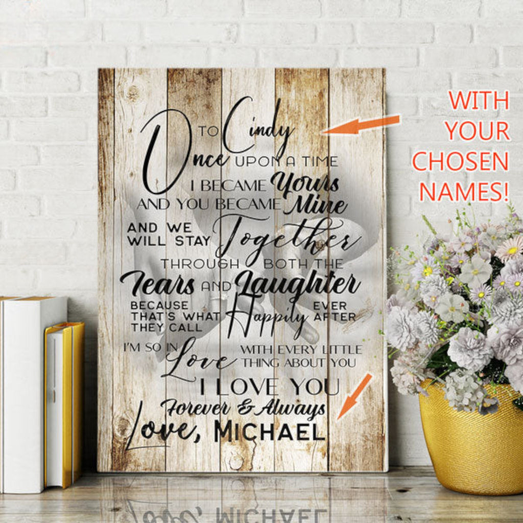 Personalized To My Wife - Once Upon A Time Canvas Wall Art – Couple Gift