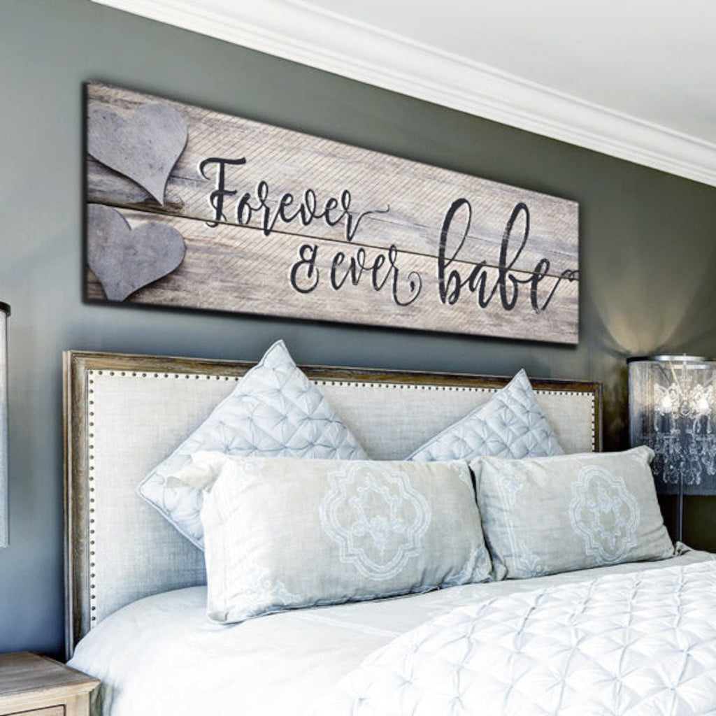 Forever & Ever Babe Panoramic Canvas Wall Art – Couple Gift