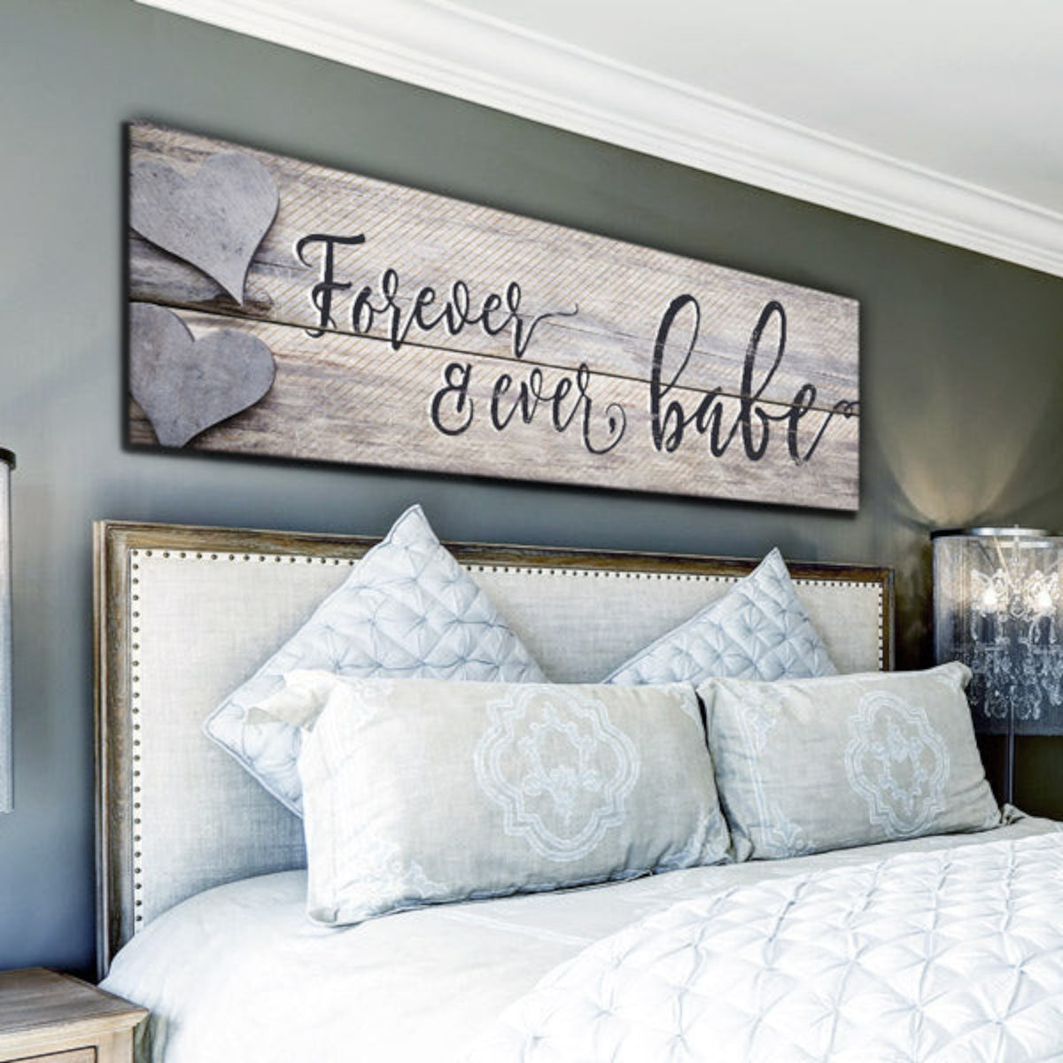 Forever & Ever Babe Panoramic Canvas Wall Art – Couple Gift