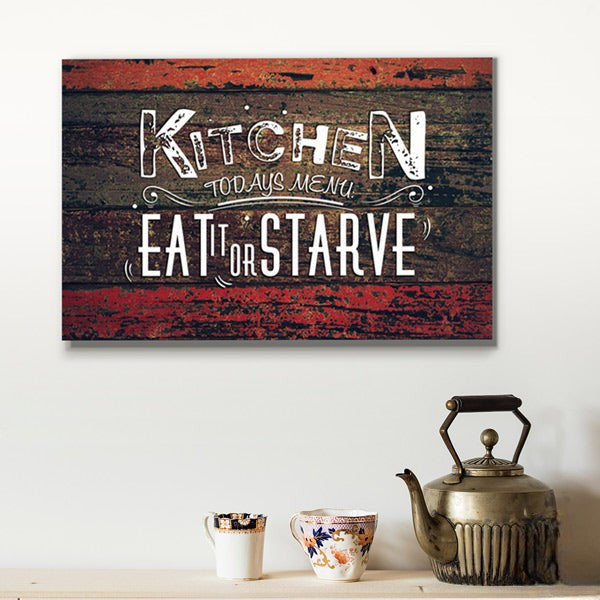 Today's Menu Canvas Wall Art – Kitchen Wall Decor