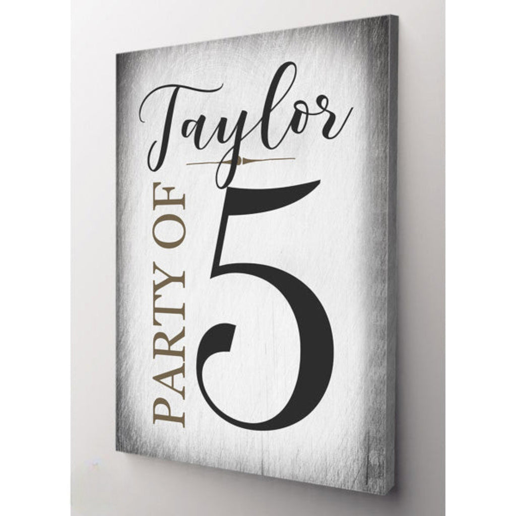 Personalized Family Name Party Of Canvas Wall Art – Family Home Decor
