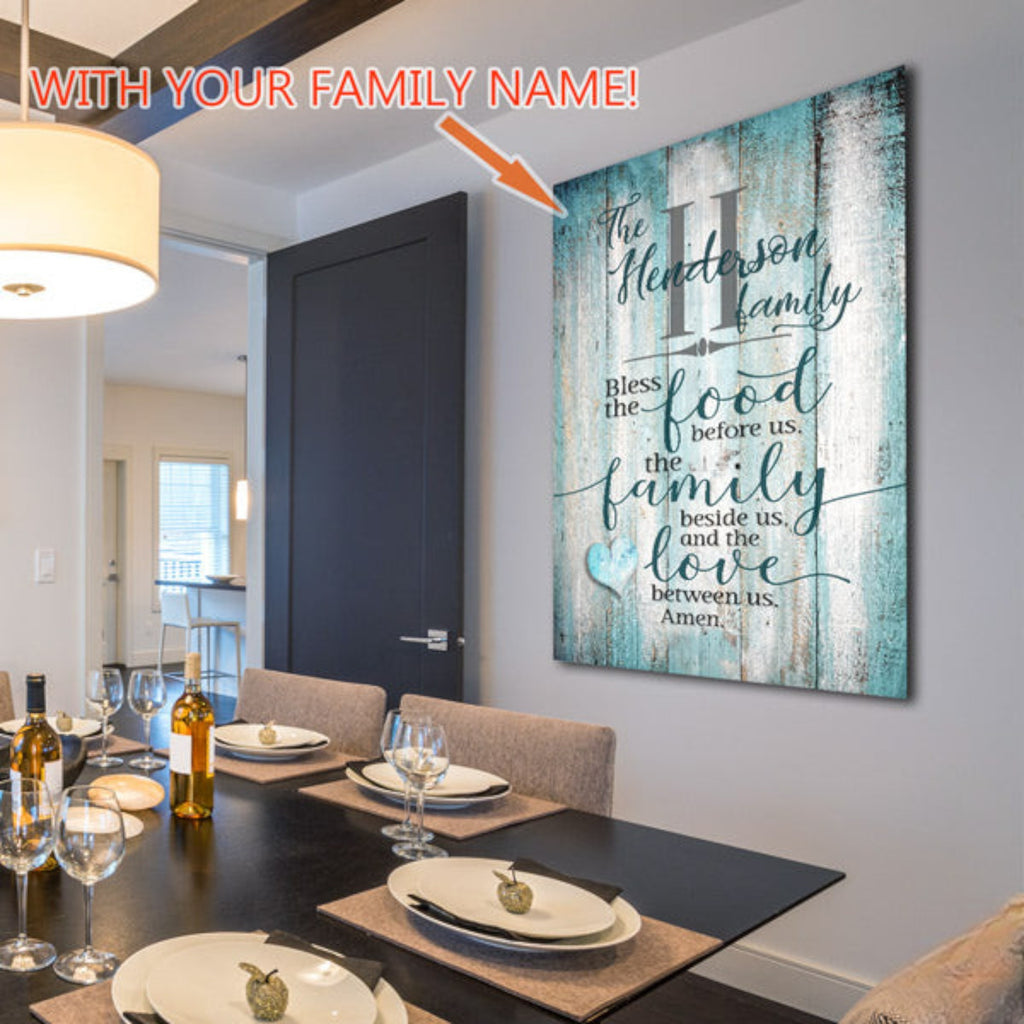 Personalized Food, Family, Love Canvas Wall Art – Family Home Decor
