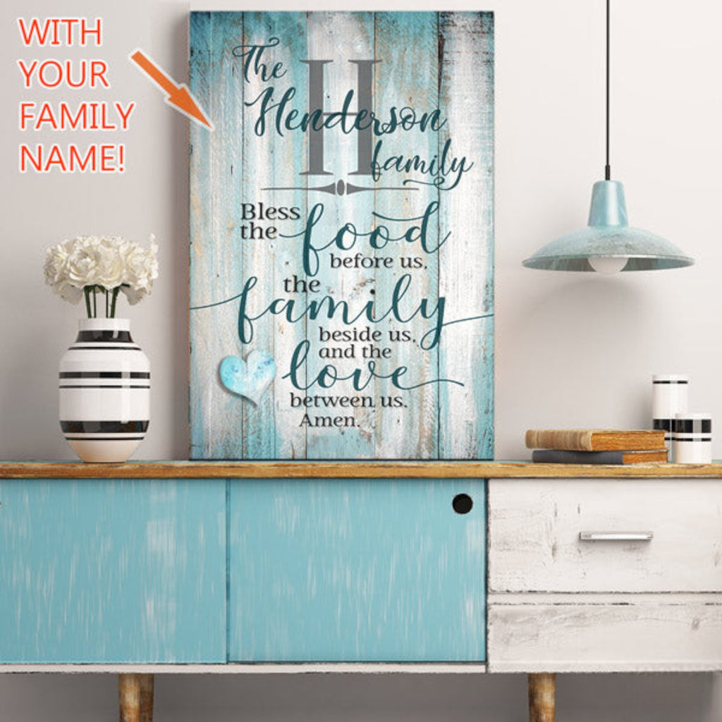 Personalized Food, Family, Love Canvas Wall Art – Family Home Decor
