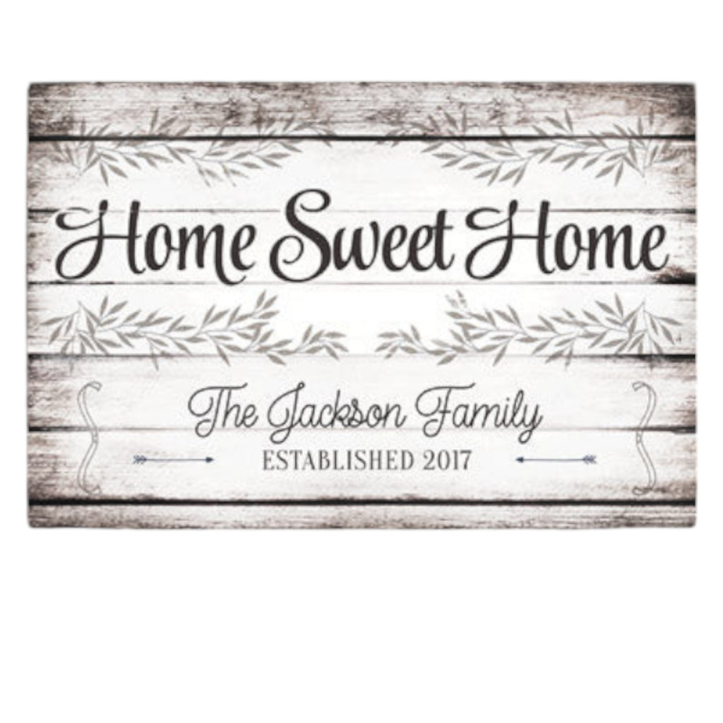Personalized Home Sweet Home Canvas Wall Art – Family Home Decor
