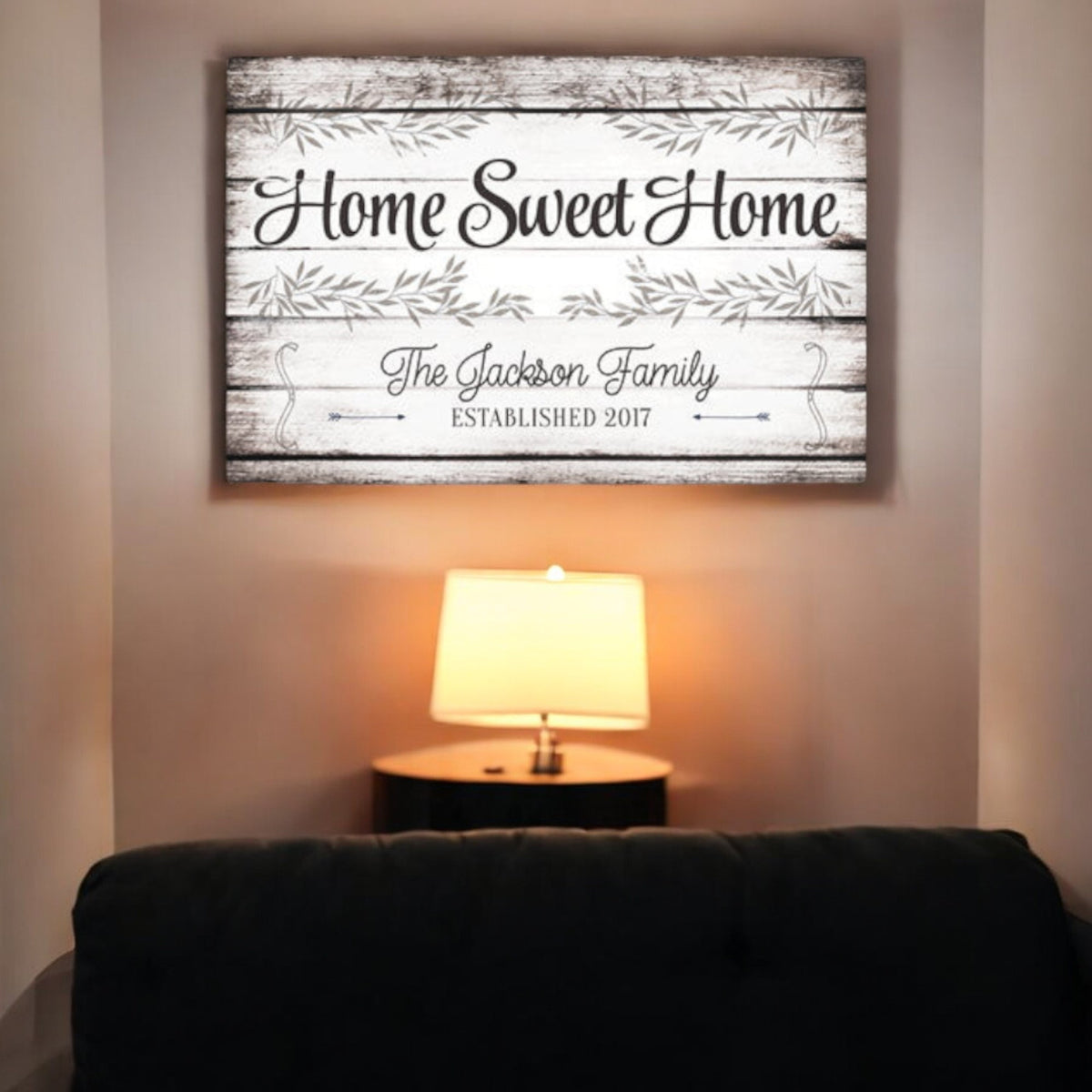 Personalized Home Sweet Home Canvas Wall Art – Family Home Decor