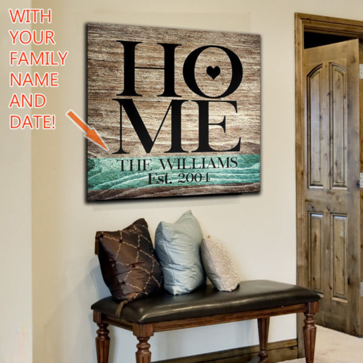 Personalized Home Canvas Wall Art – Family Home Decor