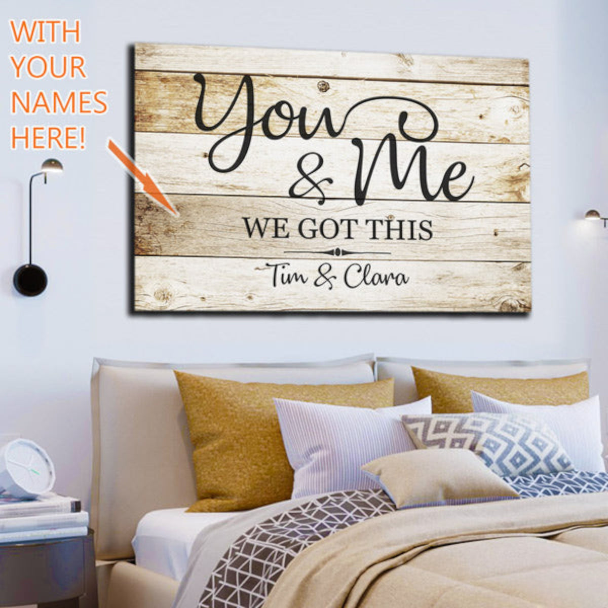 Personalized You and Me - We Got This Canvas Wall Art – Couple Gift