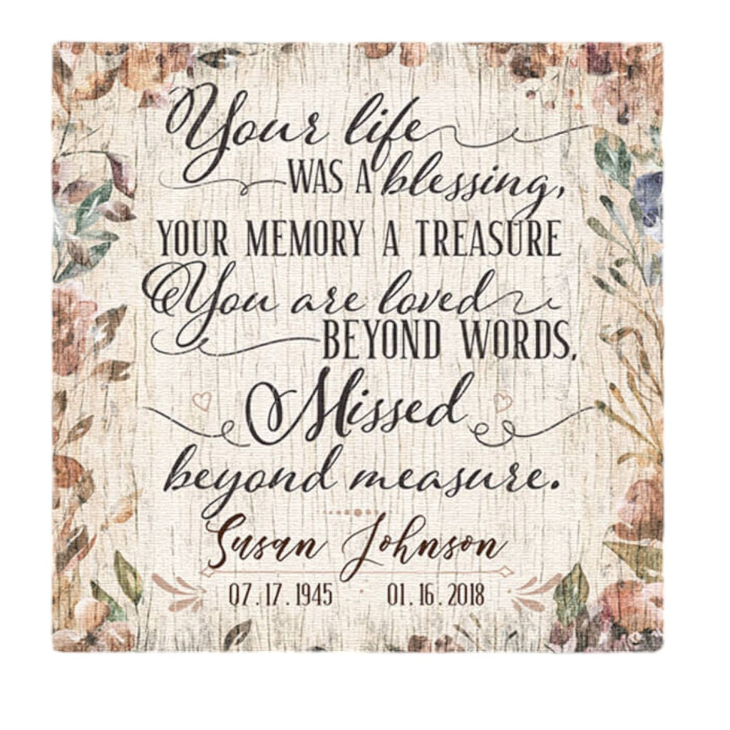 Personalized Your Memory A Treasure Memorial Canvas Wall Art – Memorial Gift