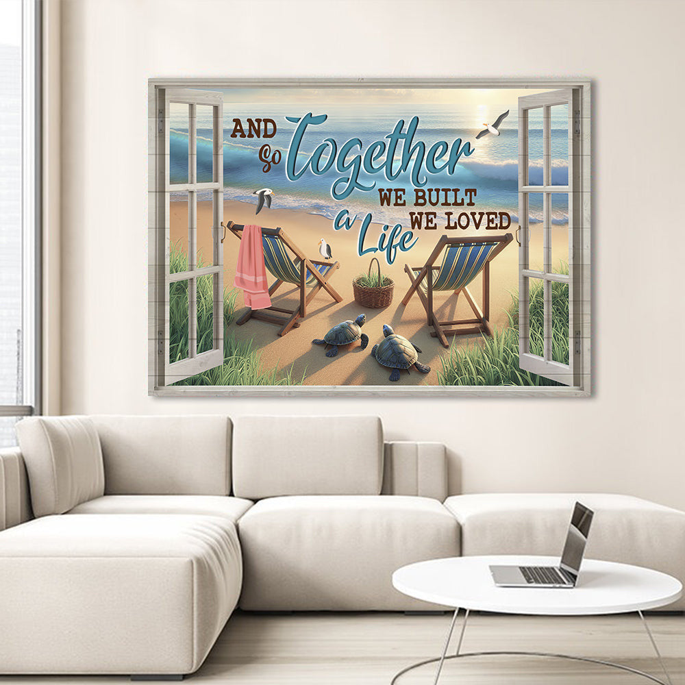 And So Together We Built A Life We Love Canvas Wall Art – Couple Gift