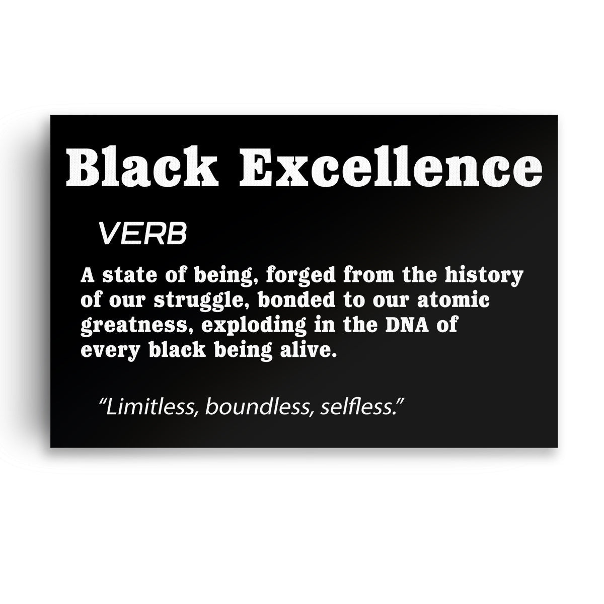 Black Excellence Canvas Wall Art – Inspirational Wall Decor