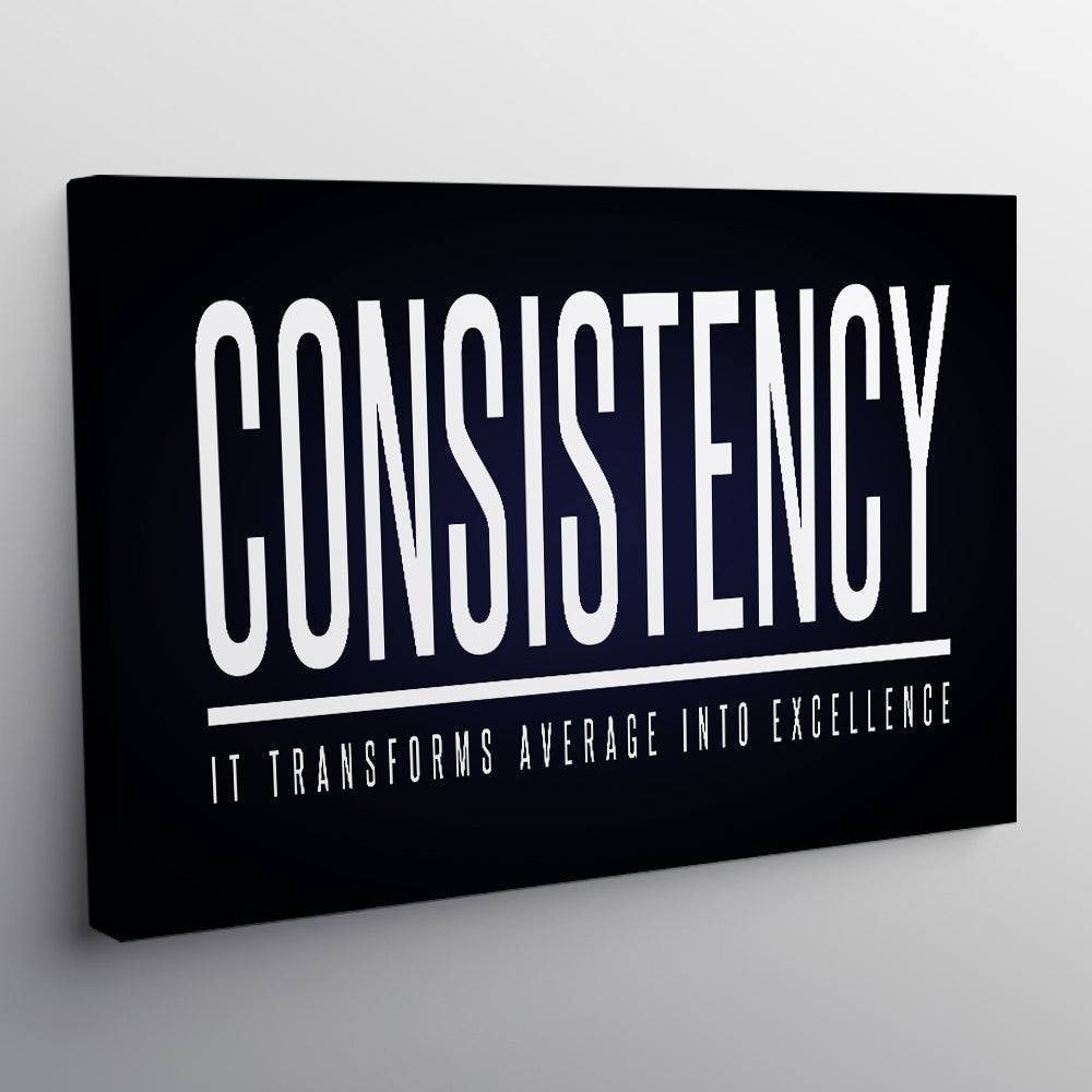 Consistency Definition Motivational Canvas Wall Art – Motivational Office Decor