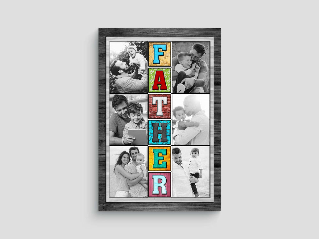Personalized Photo Father's Day Gift Matte Canvas Wall Art – Gift for Dad