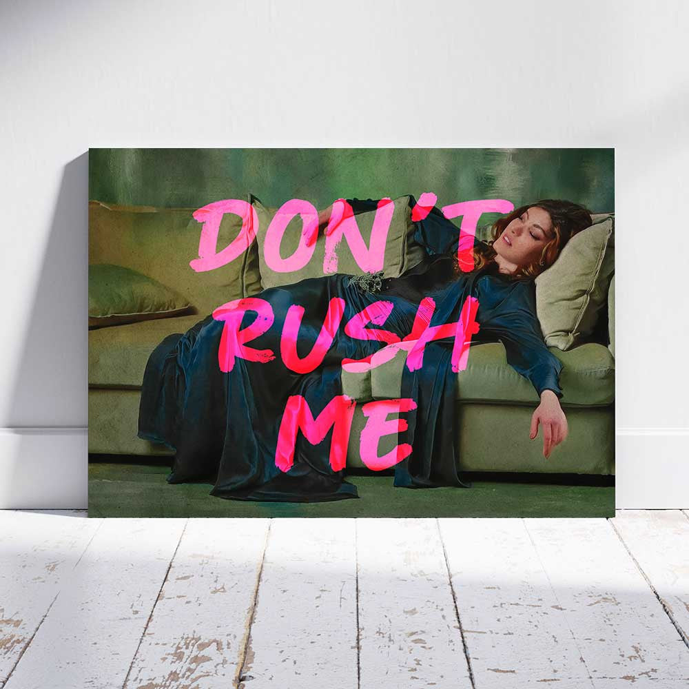 Don't Rush Me Canvas Wall Art – Funny Bathroom Decor