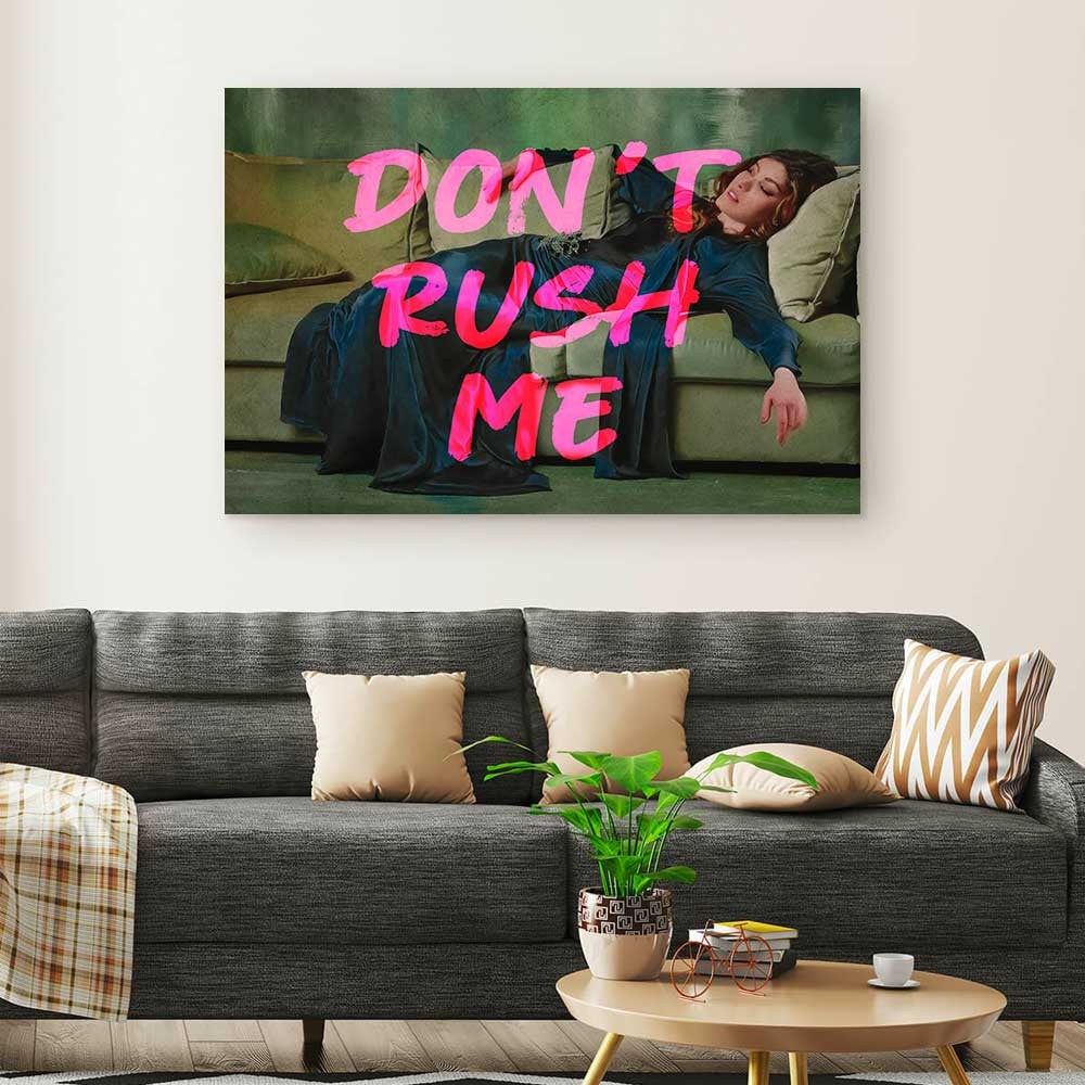 Don't Rush Me Canvas Wall Art – Funny Bathroom Decor