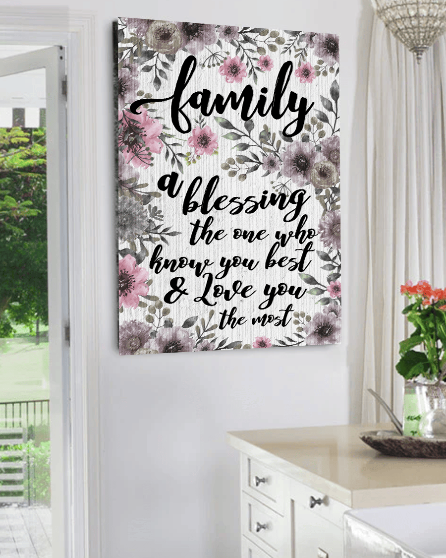 Family A Blessing The Ones Who Love You The Most Canvas Wall Art – Family Home Decor