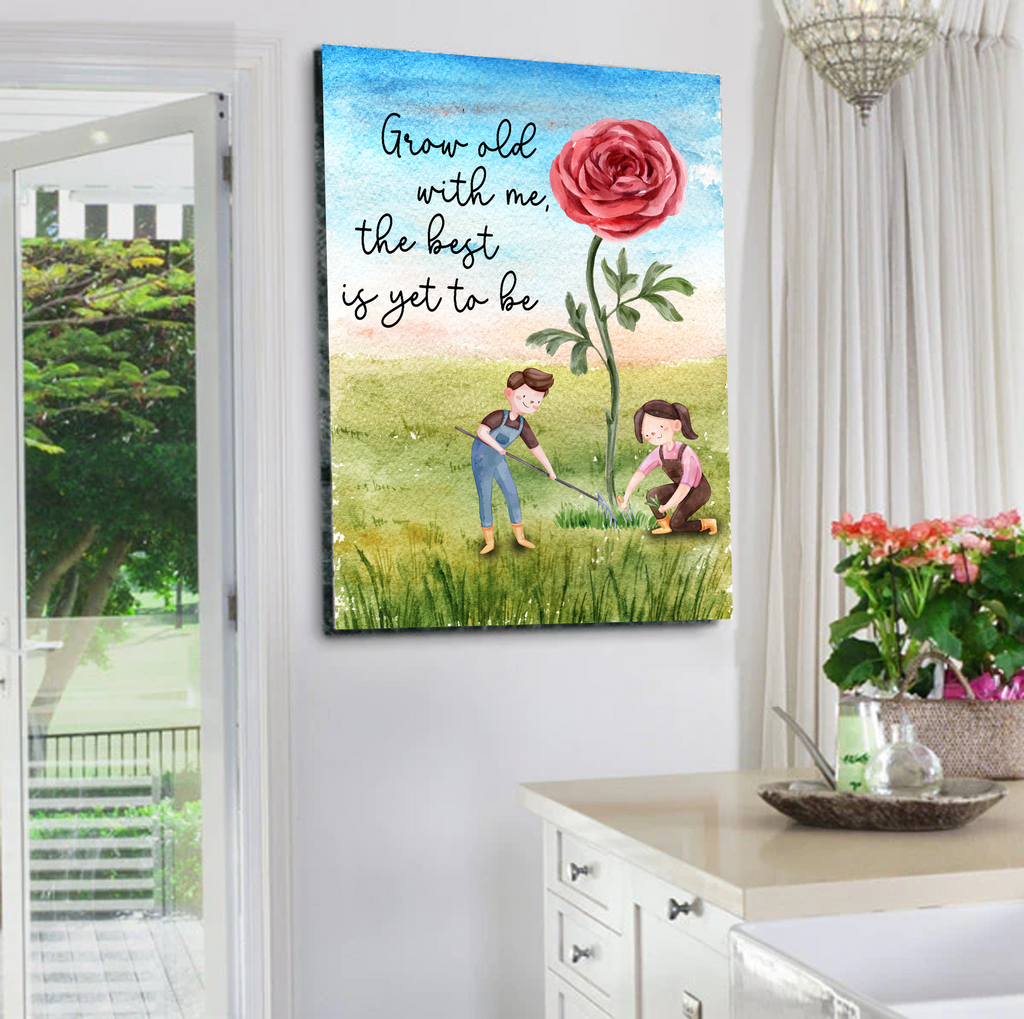 Grow Old With Me Canvas Wall Art – Anniversary Gift