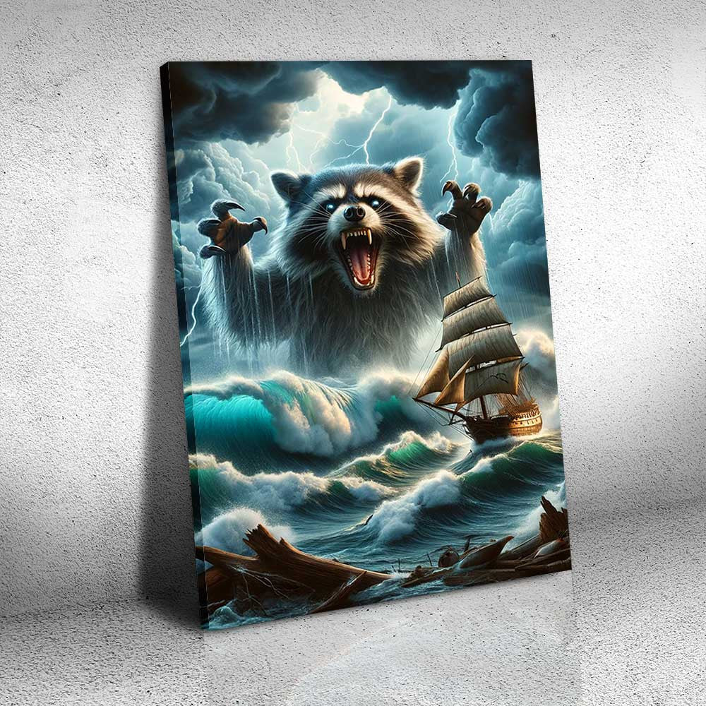 I Do What I Want Raccoon Canvas Wall Art – Funny Animal Wall Art