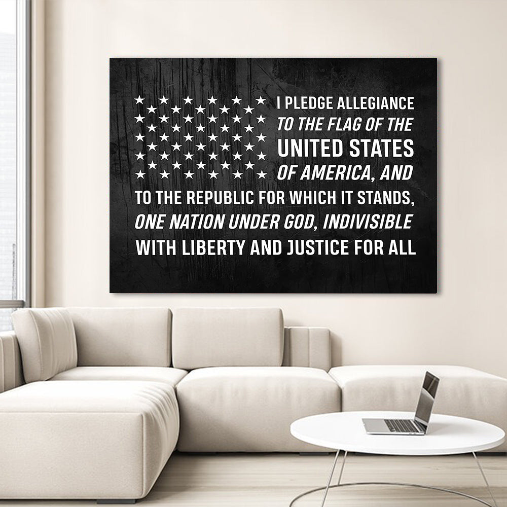 Liberty Justice For All Canvas Wall Art – Patriotic Wall Decor