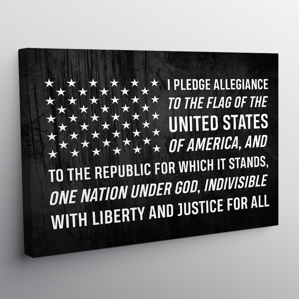Liberty Justice For All Canvas Wall Art – Patriotic Wall Decor