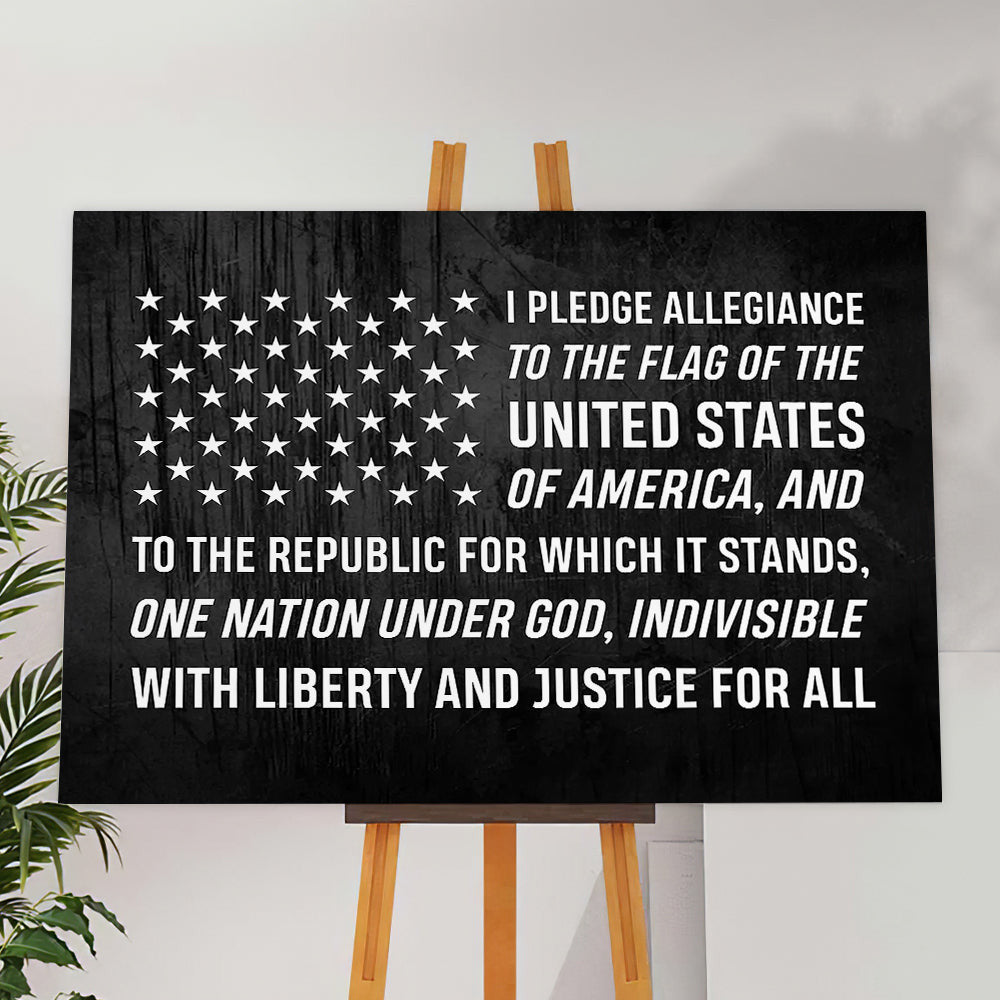 Liberty Justice For All Canvas Wall Art – Patriotic Wall Decor