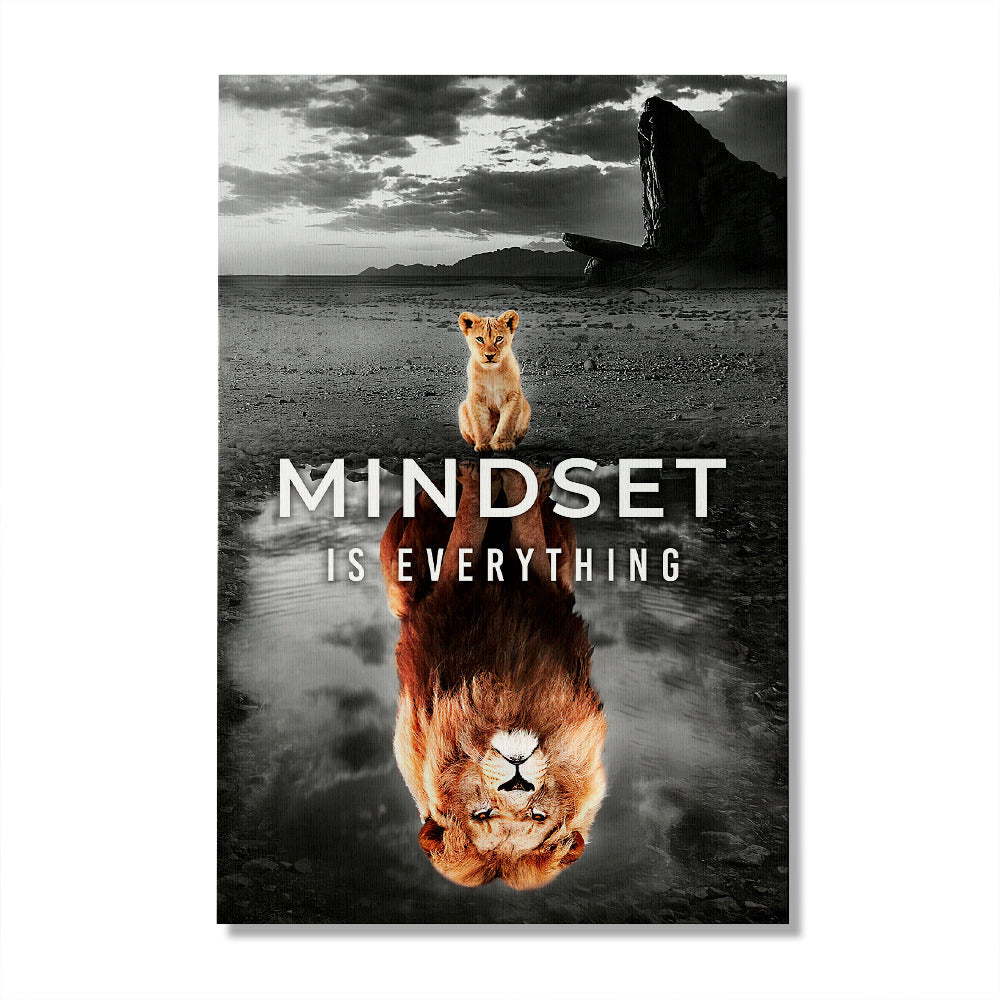 Mindset Is Everything Canvas Wall Art – Motivational Office Decor