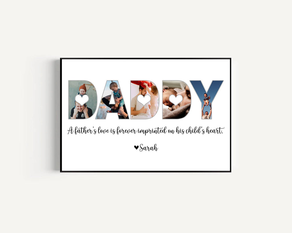 Personalized A Father's Love Is Forever Imprinted Father's Day Canvas Wall Art – Gift for Dad