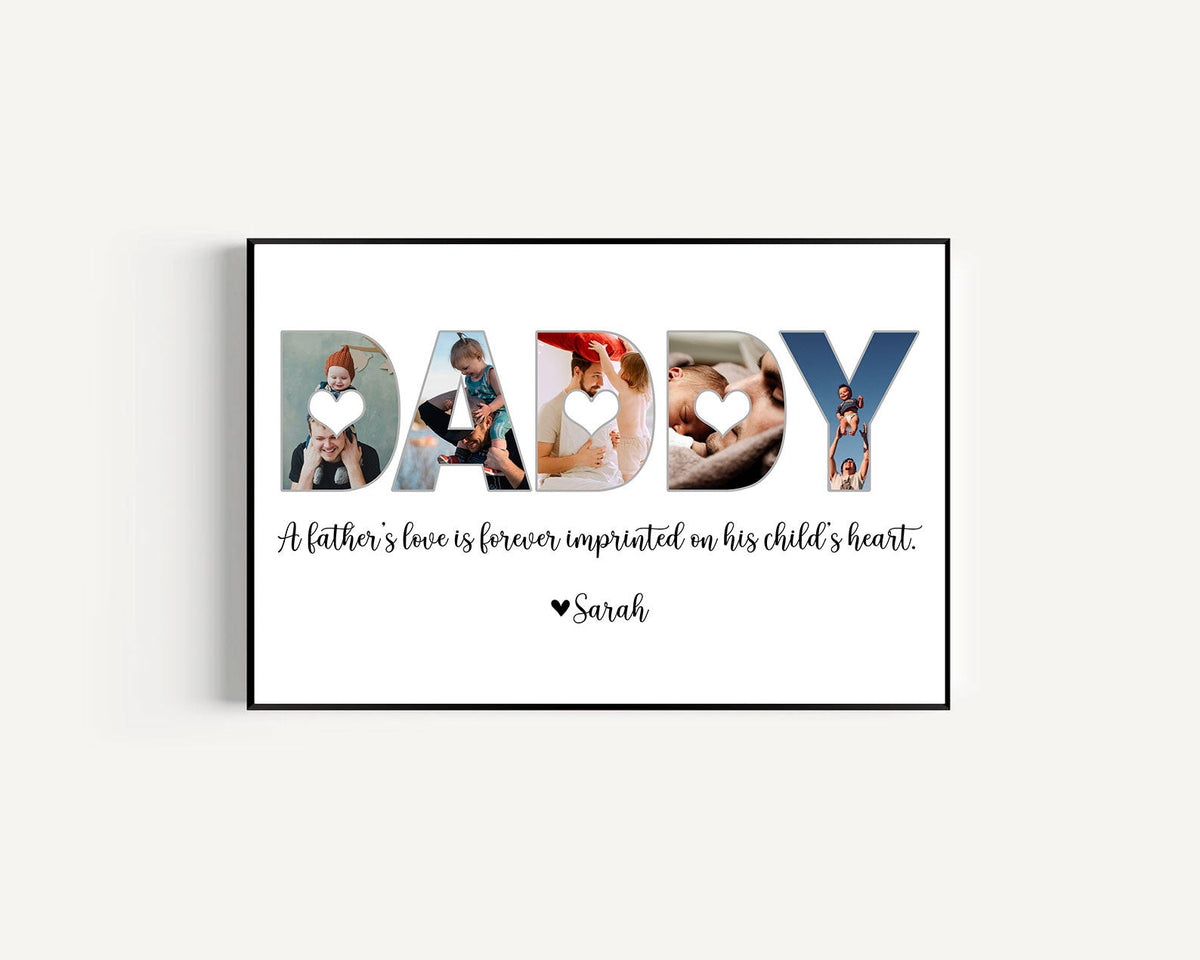Personalized A Father's Love Is Forever Imprinted Father's Day Canvas Wall Art – Gift for Dad
