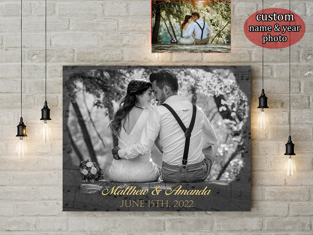 Personalized Anniversary Canvas Wall Art – Couple Gift