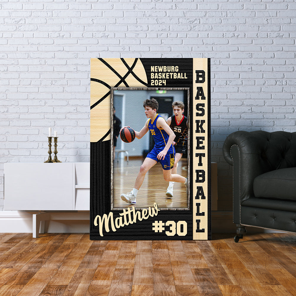 Personalized Basketball Champion Canvas Wall Art – Sports Wall Decor