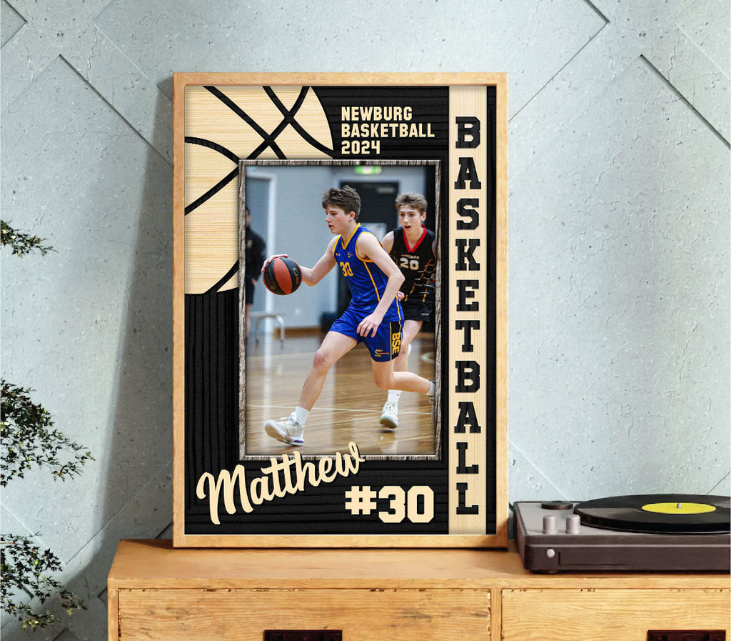 Personalized Basketball Champion Canvas Wall Art – Sports Wall Decor