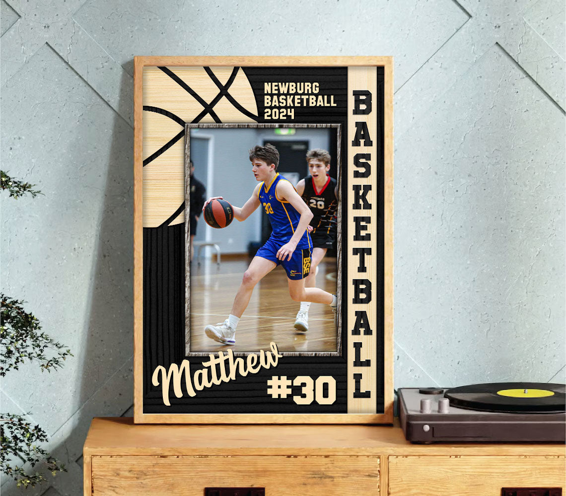 Personalized Basketball Champion Canvas Wall Art – Sports Wall Decor