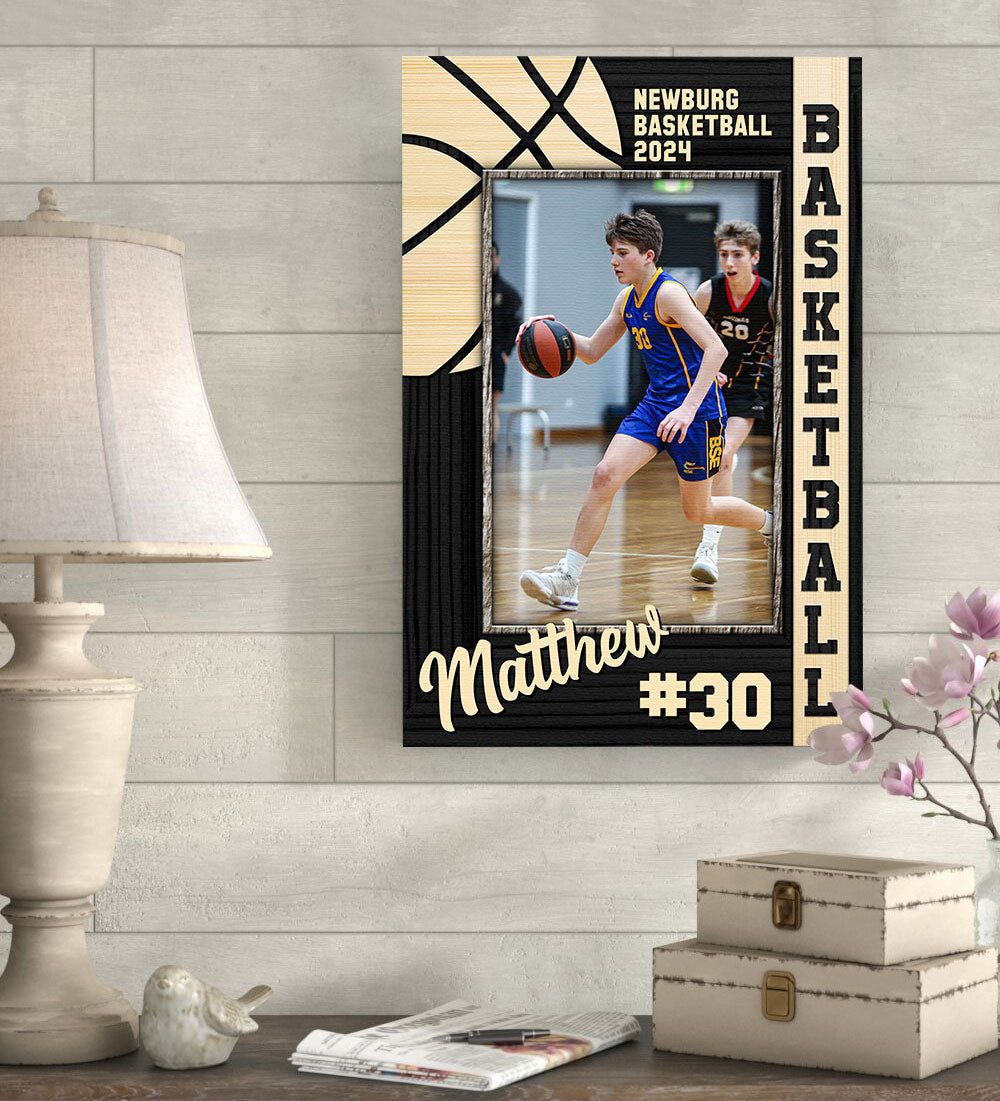 Personalized Basketball Champion Canvas Wall Art – Sports Wall Decor