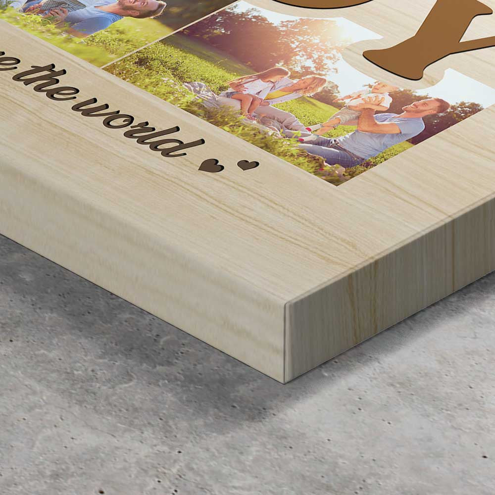 Personalized But To Me You're The World Canvas Wall Art – Gift for Dad