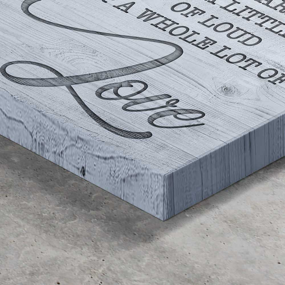 Personalized Family A Little Bit Of Crazy Canvas Wall Art – Up To 6 Names, Family Home Decor